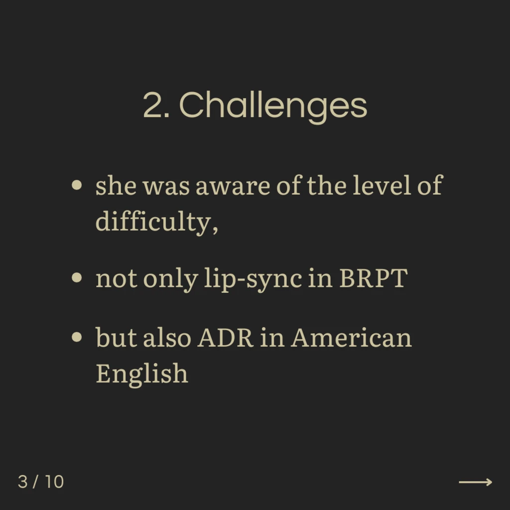 Brazilian Voice Over and lip-sync specialist - Amanda de Andrade